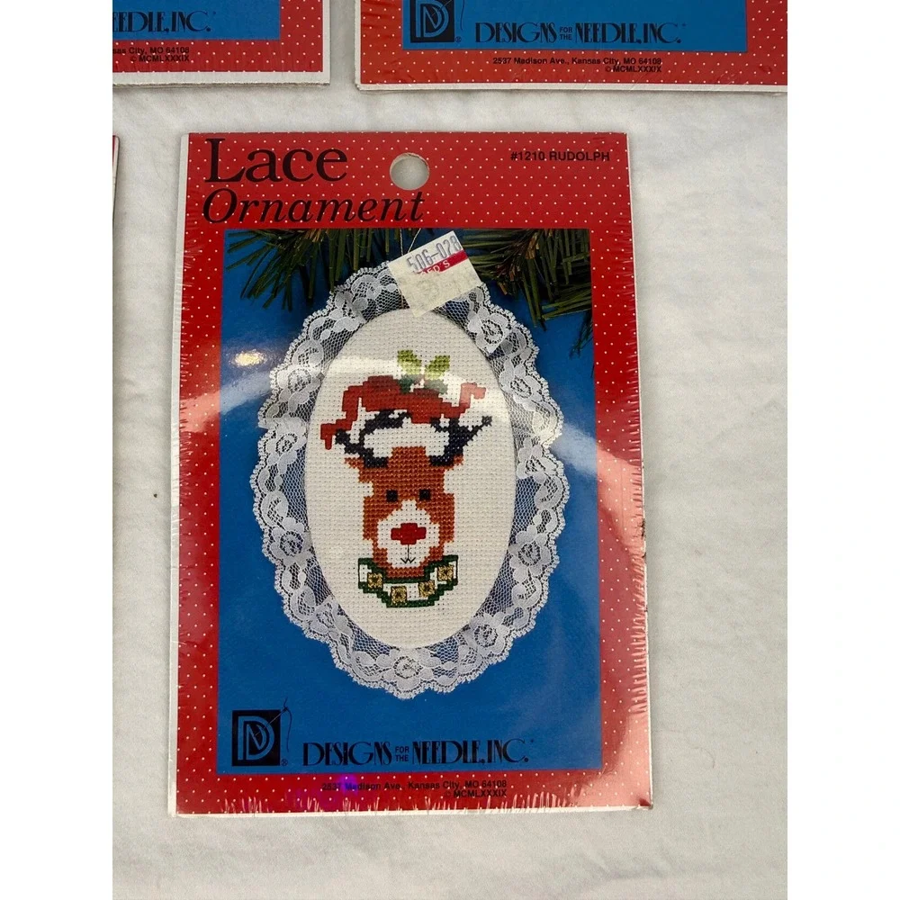 Lot of 5 Designs for‎ the Needle Vintage Lace Ornament Cross Stitch Kits